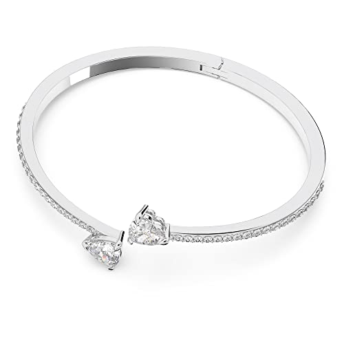 Swarovski Bracciale Rigido Mesmera Attract, Cuore, Bianco, Placcato Rodio - 2