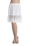 BEAUTELICATE Skirt Extender with Lace Trim Vintage Underskirt 100% Cotton Half Slip