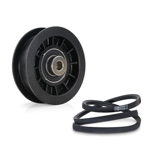 539110311 539110411 Drive Idler Pulley & Drive Belt Kit Fit for Husqvarna Z254F 460ZX Z200 Lawn Mower Replace# 607163 14259 12400