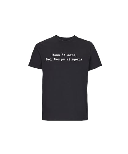 T-Shirt Ross Di Sers Black Mixte : vêtement noir unisexe tendance streetwear
