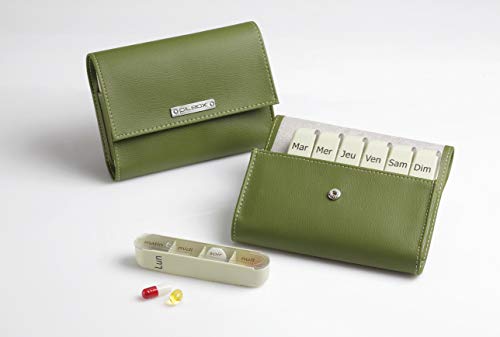 Preisvergleich Produktbild Pilbox Pillendose Liberty Olive