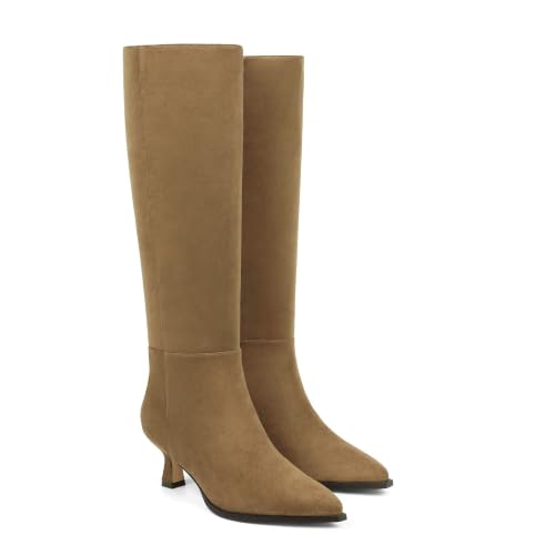 Image of Modatope Knee High Boots for Women Kitten Heel Boots