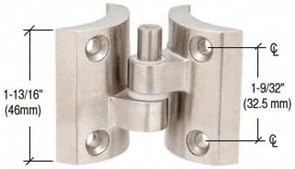C.R. LAURENCE TH12BS CRL Brushed Stainless Tubing Hinge by C.R. Laurence