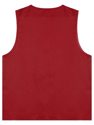 Kid Girls Boys Volunteer Vest Sleeveless V Neck Waistcoat with Pockets for Supermarke Waiter4