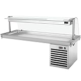 GGM Gastro | PA216C | Einbau Kühlplatte - 2,1m - +2 ~ +8 °C - 6x GN 1/1 - mit Glas-Hustenschutz
