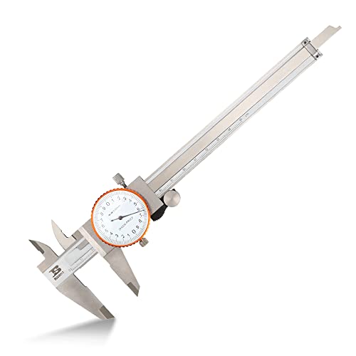 B Bosi Tools Dial Indicator Caliper 150Mm Metric Standard Mm, Stainless Steel Dial Caliper, Shockproof Measuring Micrometer, Head Lockable #TOP20