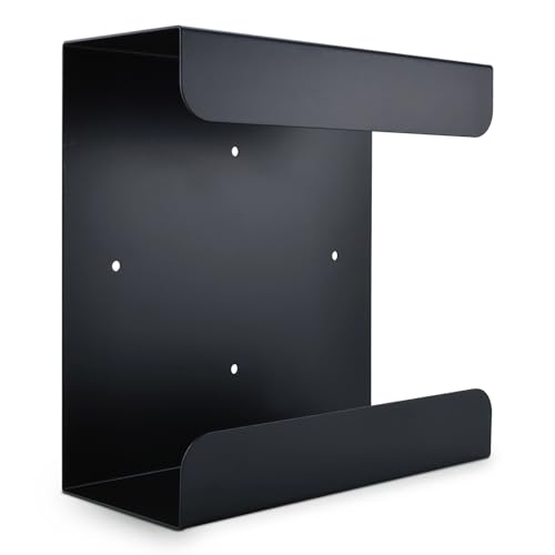 Patioer UPS Mount, Wall Mount Metal Rack for Uninterruptible Power Supply, Compatible with APC, CyberPower & GOLDENMATE (10.6\" H x 4.3\" W x 11\" D)