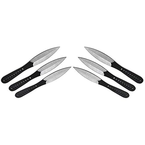 KS-11 * 6 teiliges* Wurfmesser Set 22,5 cm schwarze Tomahawks Edition ink. Cordura Holster Cover