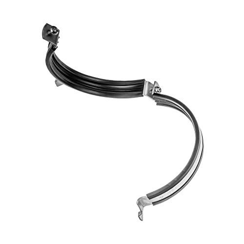 Hvac Ov 5" Inch Galvanized Steel Duct Clamp With Rubber Fitting - Metal Pipe Hanger - Rigid Tube Brackets - Conduit Wall Attachment #TOP3