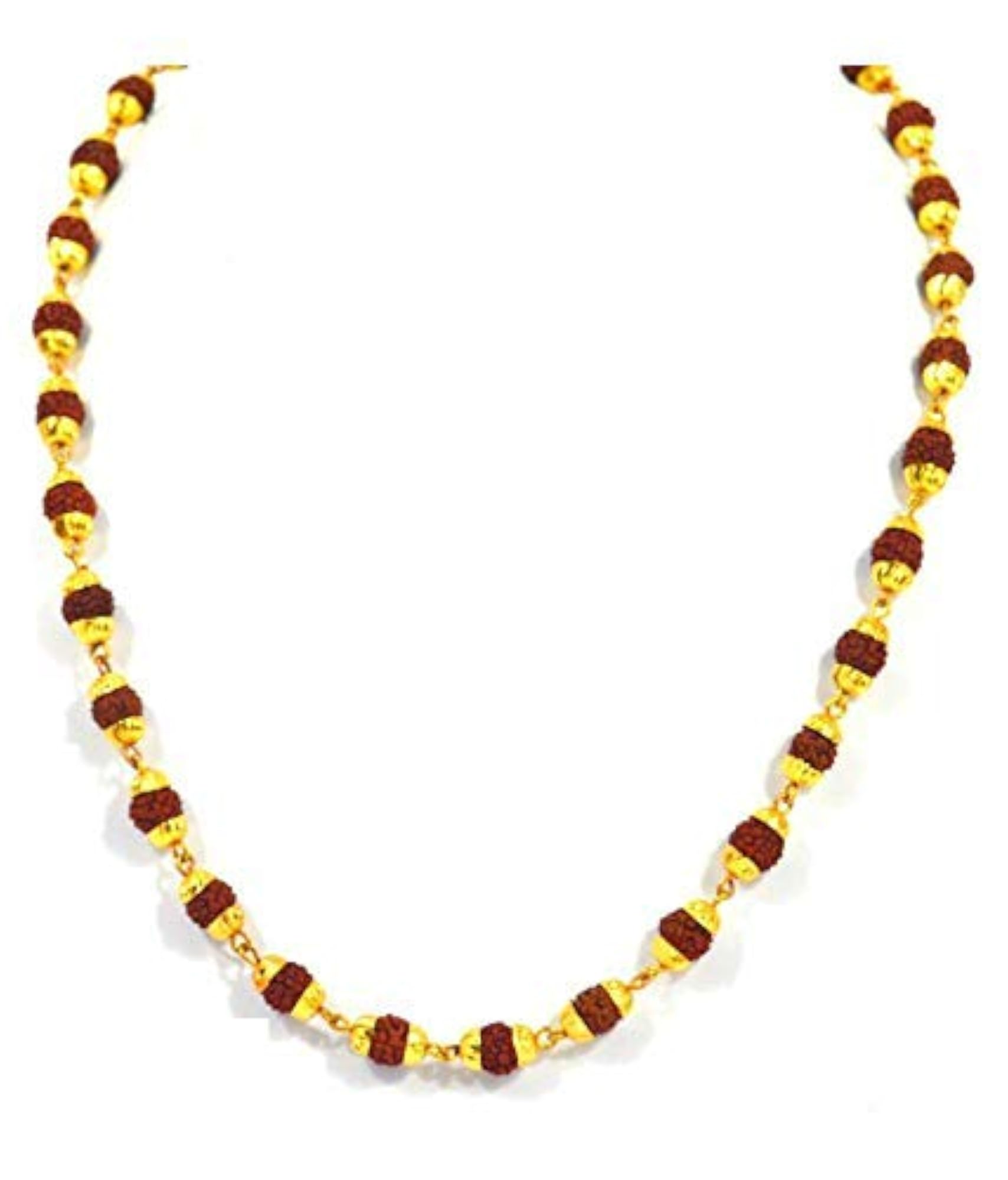Shiva God Plated Rudraksh Mala Chain 28 Inches