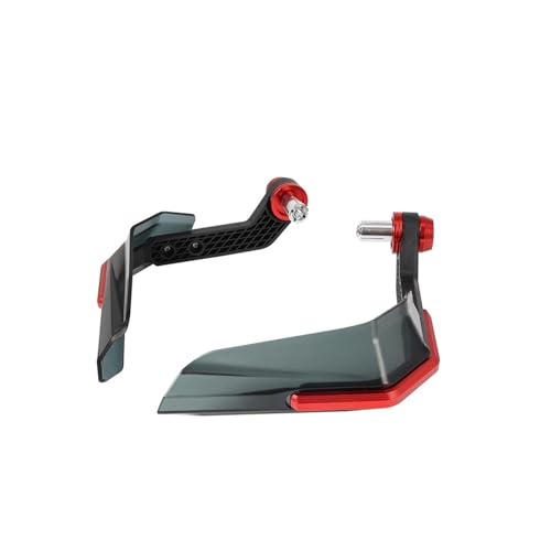 Protège-mains moto universel en aluminium CNC rouge pour guidon de motocross