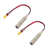 Sam&Johnny 1/4' Banana Plug Speaker Cable, Banana Plug to 6.35mm Adapter, 2 Pack of 6 Inch