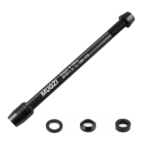 Wjelet Entraînement à roulettes de vélo, axe enfichable, adaptateur en alliage d'aluminium M12 x 1,5, 160-172 mm, compatible VTT et vélo de route
