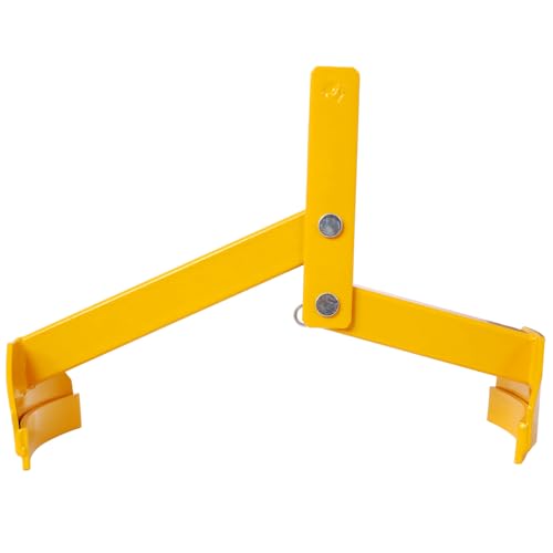 Steel Drum Lifter, Heavy Duty 1100 lbs Capacity Tong-Style Barrel Lifting Clamp for Forklift Use, Vertical Drum Lifting Device for 30-55 Gallon Steel Drums, Reliable Industrial Tool (Yellow)