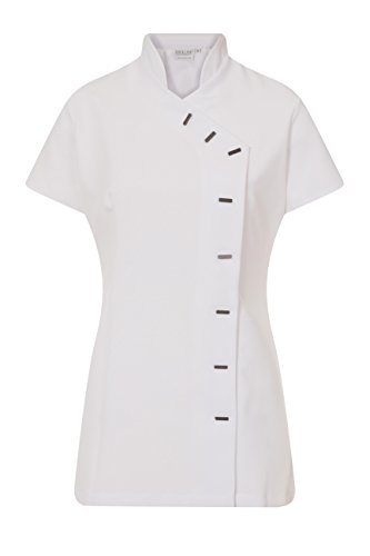 Tunique croisée Proluxe Essentials - Uniforme pour salon de beauté / coiffure / massage / Spa / Thérapeute / Salon de manucure, Blanc, 42