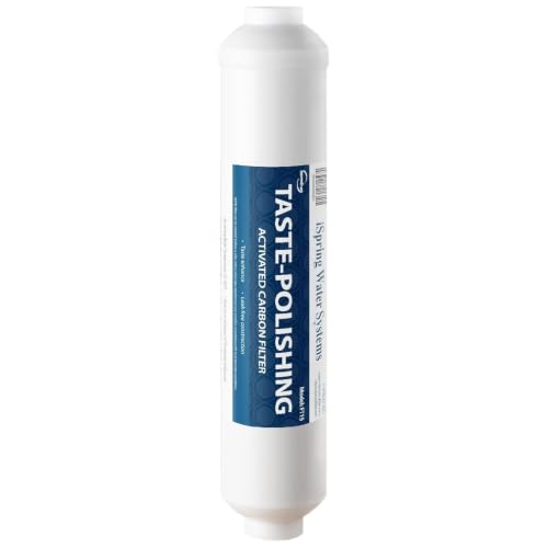 Image of iSpring FT15-N NSF Certified 5th Stage Inline Post Carbon Water Filter, Replacement Cartridge with 1 /4 inch Quick Connect for Refrigerator, Ice Maker, RO Reverse Osmosis Water Filtration System