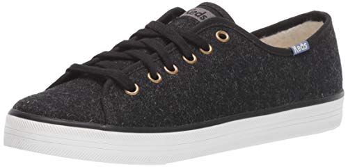 Keds Women's Kickstart Wool/Faux Shearling CX Shoe, Black, 8.5 M US