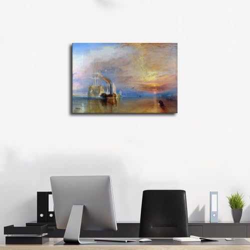 The Fighting Temeraire Turner impression sur toile premium avec cadre de 61cm - 3