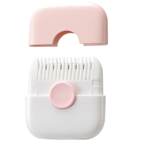 Split Ends Hair Trimmer for Women 2 in 1 Mini Portable Cute Hair Brush Detachable Dustproof Knob Adjustable Stainless Steel Slicer Hair Clipper, Type 1, Split Ends Hair Trimmer