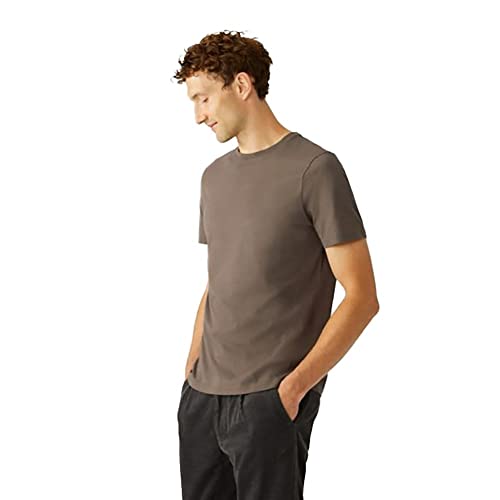 Image of Marks & Spencer Mens Solid Cotton Crew Neck Regular Fit T Shirt
