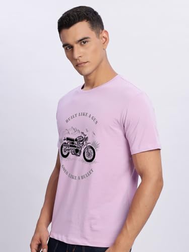 Image of ADRO Men's Royal Bike Design Printed 100% Cotton T-Shirt - Regular Fit, Printed T-Shirts for Men