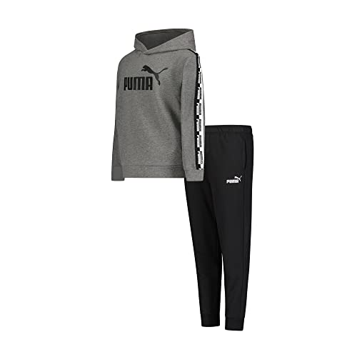 PUMA boys Fleece Pullover Hoodie & Jogger Set3