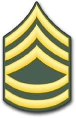 MilitaryBest Adhesivo adhesivo de transferencia de vinilo con insignia de 1ª clase del ejército de los Estados Unidos E-7, 5.5 pulgadas