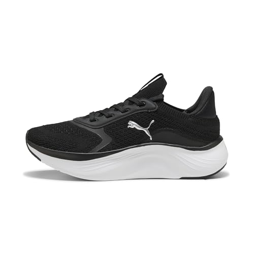 PUMA Women's Softride Mayve 2 Shoes, Black- White- Silver AH26, 8 WNS - image 1