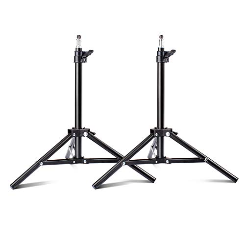Table Top Light Stand, 2 Packs Riqiorod Mini Aluminum Photography Tripod with 32