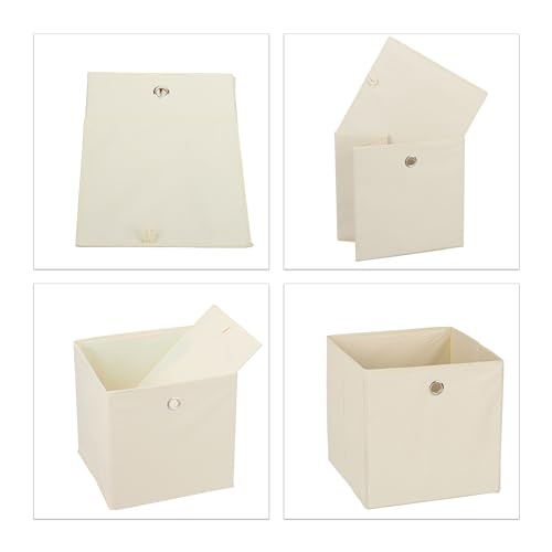 Corbeille pliable beige pour harmoniser le dressing de la chambre