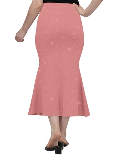 Image of Mehrang Stretchable Shimmer Saree Shapewear Petticoat for Women, Skirts for Women,Shape Wear Dress for Saree