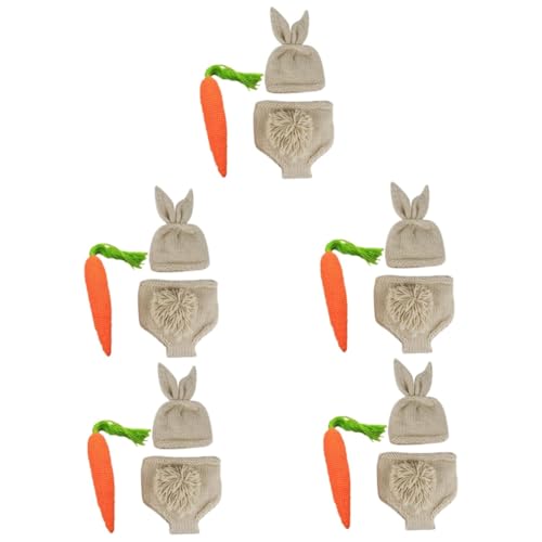 5 Set Maglione Neonato Vestito Infantile Costumi Per Bambini Costume Da Coniglietto Pasquale Per Cappello Per Orecchie Da Coniglio Vestiti Da Filato
