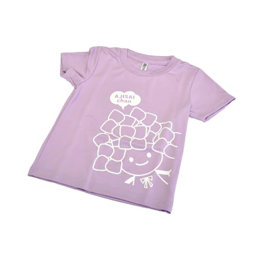 ご当地キャラクターあじさいちゃんグッズ Tシャツ(サイズ110)ライトパープル 1枚 BDAY004-4