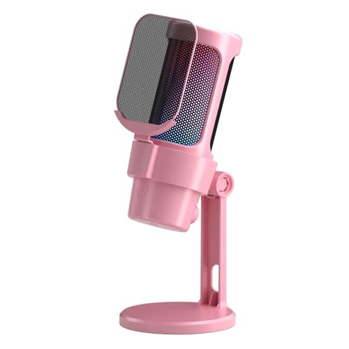 Microphone USB de jeu rose à éclairage RVB et carte son intégrée SEAFRONT
