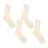 iplusmile 4個 調節可能な木製ソックストレッチャー 靴下の形状保持と整理に 伸縮式編み物用木製モデル ハンドメイド靴下の定型 展示ツール