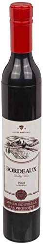 Invero Unique Wine Bottle Portable Umbrella - Fun Novelty Gift with Umbrella in Wine Bottle Design - Diameter 95cm Dark Red - Ideal for Personal Use or a Gift