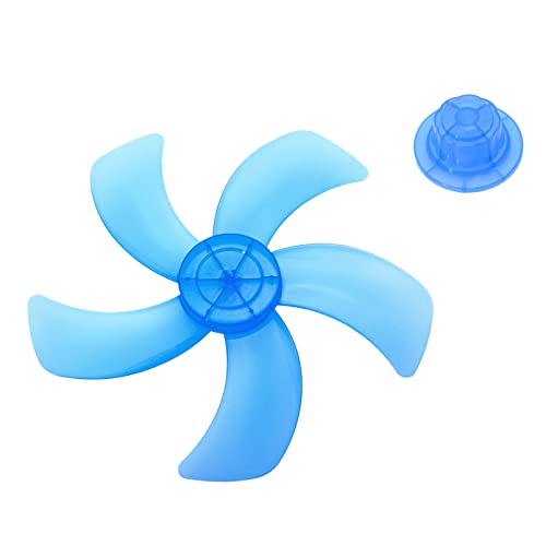 Dpois Plastic Fan Blade Replacement Part With Nut Cover For Universal Standing Pedestal Fan Table Fanner General Accessories Blue A 16 Inch #TOP2
