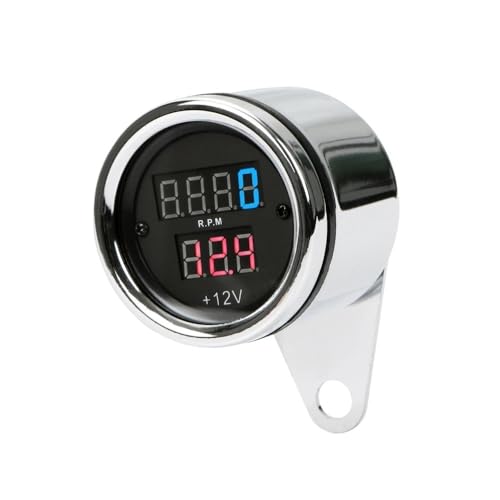Tachymètre numérique moto 12V compteur de vitesse universel métal
