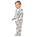 Emelivor Nautical Seashells Starfish Baby Newborn Pajamas Outfits Infant Footed Pjs with Zipper for Girls Boys