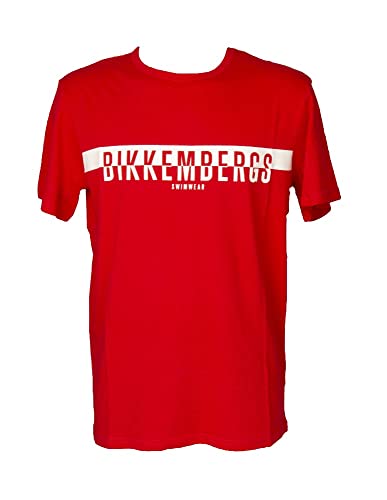 T-shirt Bikkembergs BKK2MTS03 en pur coton haut de gamme imprimé Demi Logo