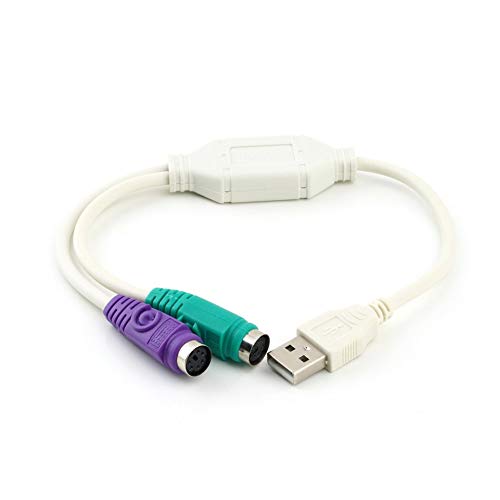 N/V USB macho a Ps2 adaptador de cable hembra convertidor para teclado a ratón Plug and Play soporte dos ps2 teclado o dos ps2 ratón