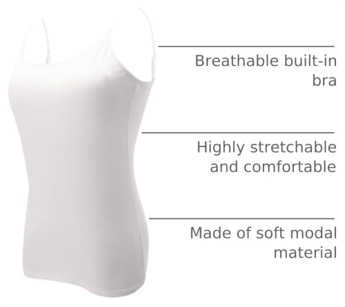 Image of Ibeauti Womens Camisoles Tops with Built in Padded Bra Basic Breathable Tank Top