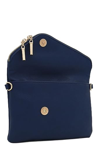 Image of FashionPuzzle Envelope Wristlet Clutch Crossbody Bag with Chain Strap