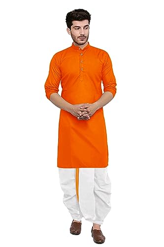 Image of Trustous Kurta Dhoti set for Mens (mahraj dhoti with kurta plain and classis look)