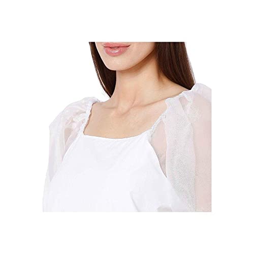 Image of Spykar Women's Solid Slim Fit Shirt (WSH-02BA-009 White M)