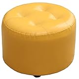  Repose-pieds rembourré Ottoman Tabouret à langer en cuir PU à la porte Cadre en bois massif Remplissage en éponge Assis confortablement 150 kg 30x30x20cm Tabouret de coiffeuse (Couleur: Blanc) (Oui