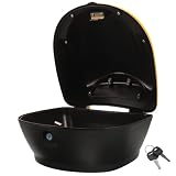 CLISPEED Baule Moto Posteriore Piccolo in Plastico Giallo Capacità di Stoccaggio Sufficiente e Facile da Usare, come Portaoggetti per Esterno