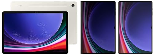 Image of Samsung Galaxy Tab S9 Ultra, RAM 12 GB, ROM 256 GB Expandable, S Pen in-Box, Wi-Fi + 5G Tablet, Beige with S9 Ultra Screen Protector, Transparent & S9 Ultra Privacy Screen, Black