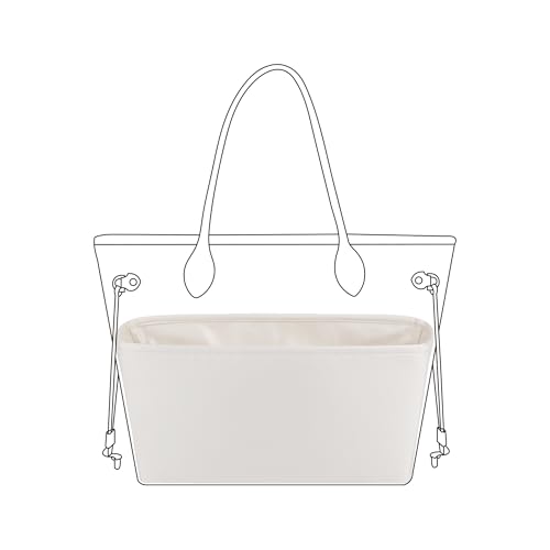 Image of DGAZ Purse Organizer Insert Fits Neverfullbag Mini /PM /MM /GM,Silk Bag Organizer,Luxury Handbag & Tote Shaper(Gris Pale,PM)