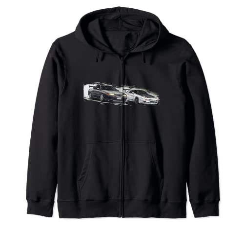 JDM Car Street Drift Race R32 vs FC style animé Sweat à Capuche Cover